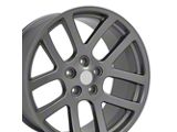 Viper Style Gunmetal Gray 5-Lug Wheel; 22x10; 25mm Offset (09-18 RAM 1500)